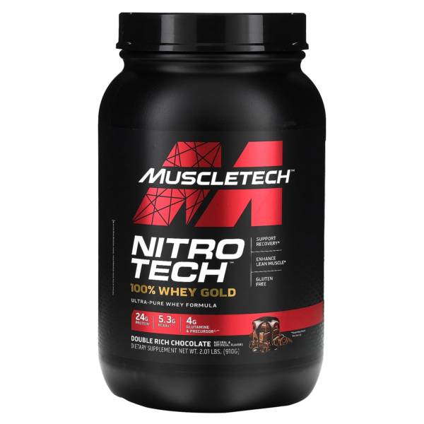 Muscletech Nitro-Tech Whey Gold Double Rich Chocolate 2.2 lbs