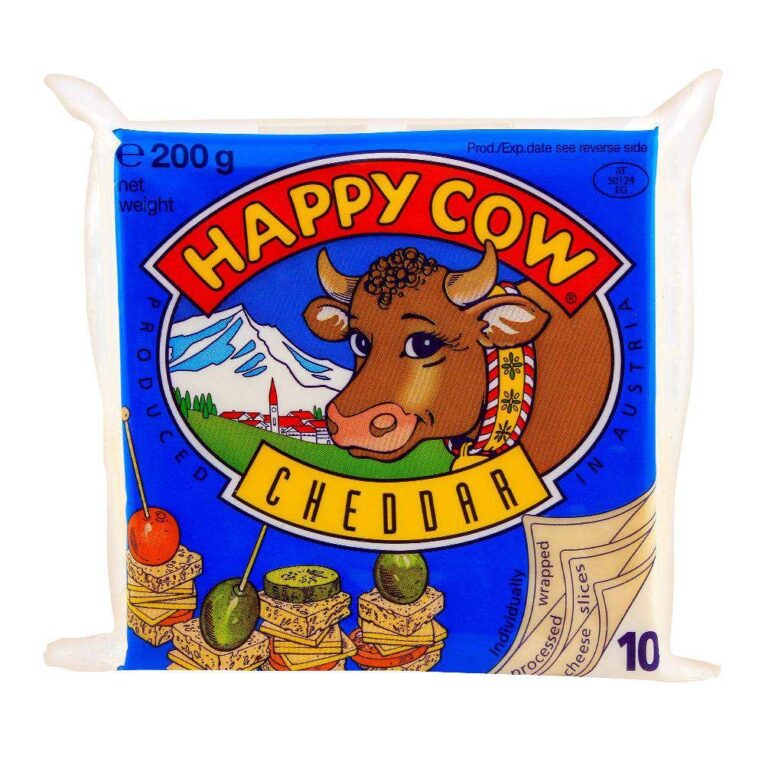 Happy Cow Cheddar Slices 200 g - Image 1