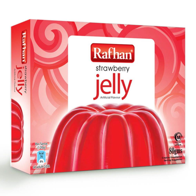 Rafhan Strawberry Jelly Powder 80 g - Image 1