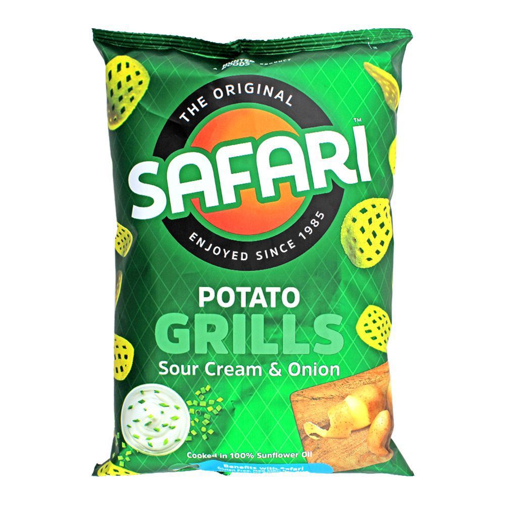 1194409-1 Safari Potato Grills Sour Cream & Onion Chips 60 g - Image 1