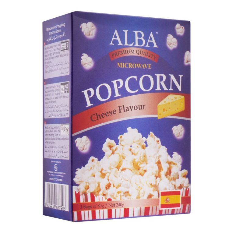 Alba Microwave Popcorn, Cheese Flavour 240g - Image 1