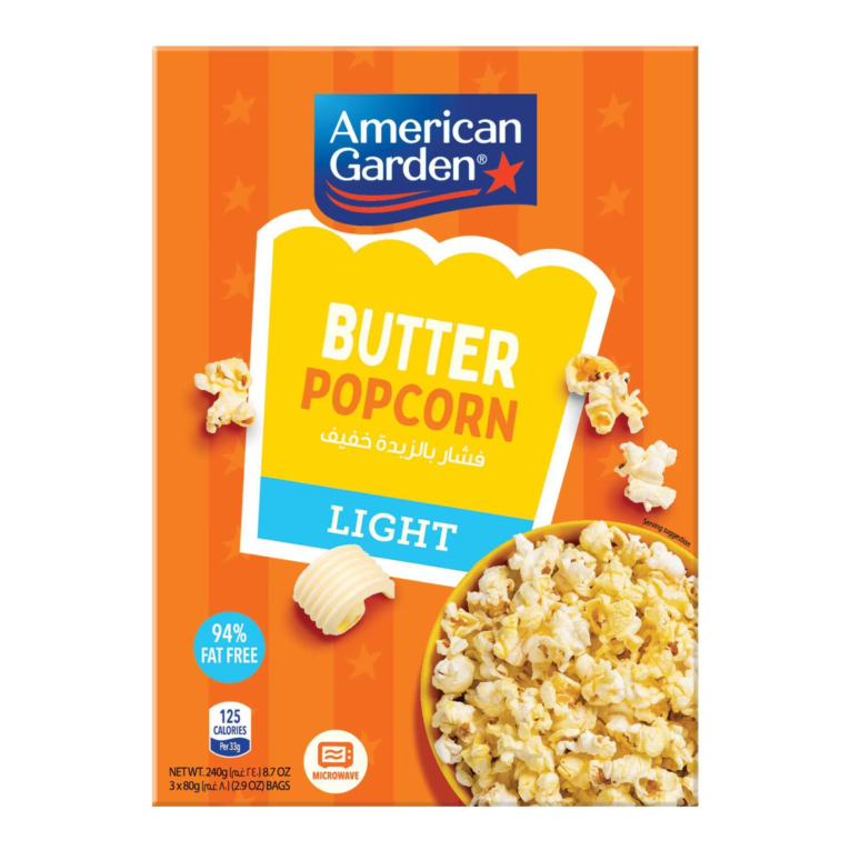 American Garden Microwave Popcorn Butter Fat Free 240 g - Image 1