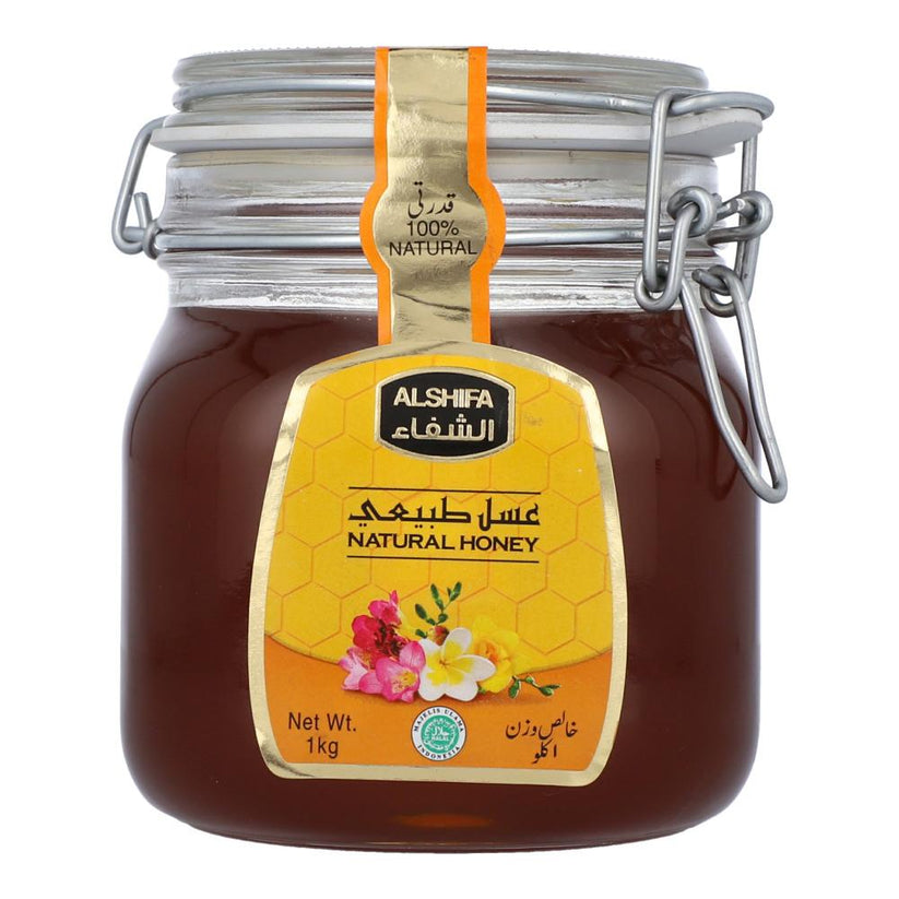 249a0af6-84d1-4601-8119-612c163beab7 Alshifa Natural Honey Jar 1 kg - Image 1