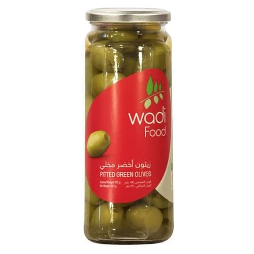 37a855e6-aff7-43fd-b642-ad7c59fbfd61 Wadi Pitted Green Olives 340 g - Image 1