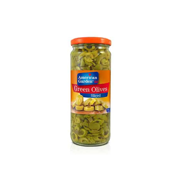 American Garden Olives Green Sliced 450 g