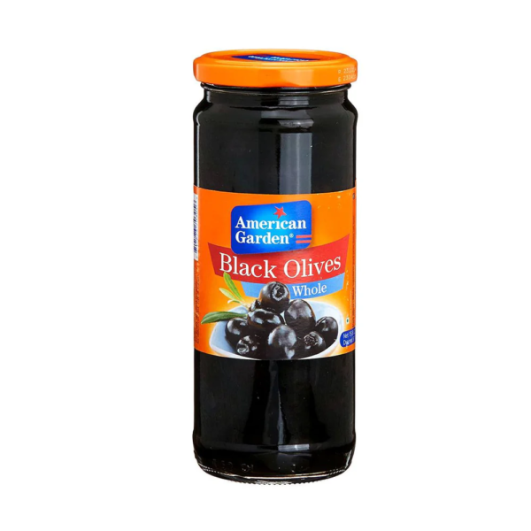 American Garden Olives Black Whole 450 g