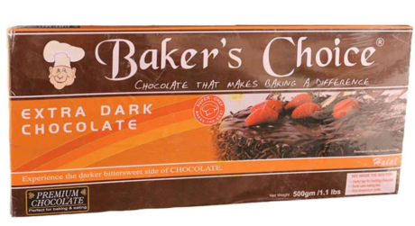 Bakers Choice Extra Dark Chocolate 500 g