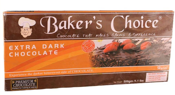 Bakers Choice Extra Dark Chocolate 500 g