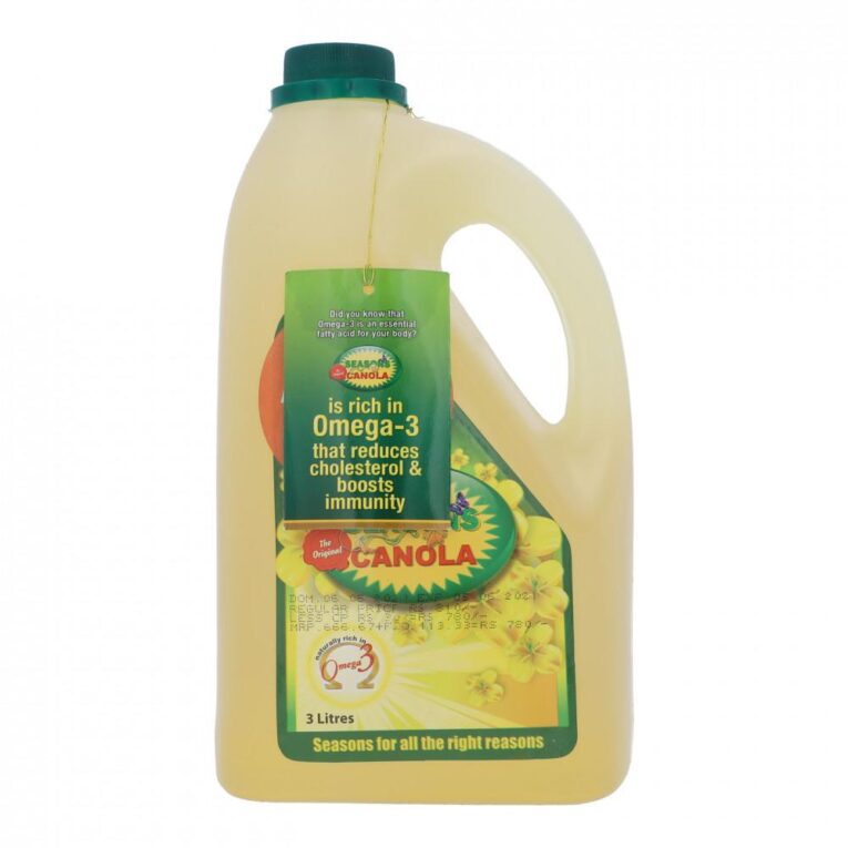 SEASONS CANOLA OIL BOTTLE 3 LTR - Image 1