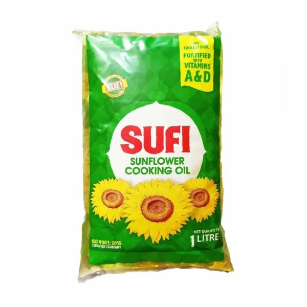 SUFI SUNFLOWER COOKING OIL POUCH 1 LTR