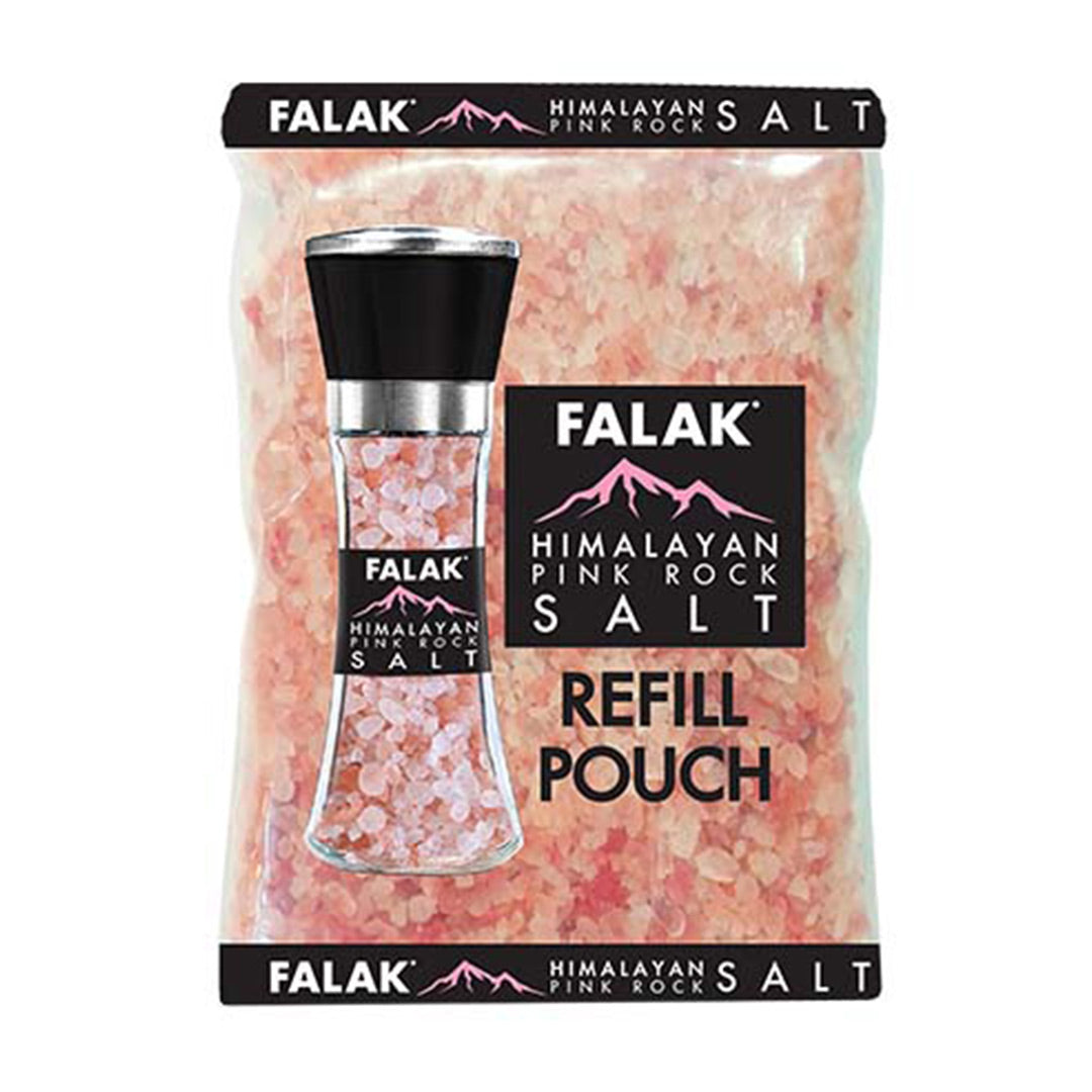 PinkSaltRefillpouch400g Falak Himalayan Pink Salt Refill Pouch 400 g - Image 1