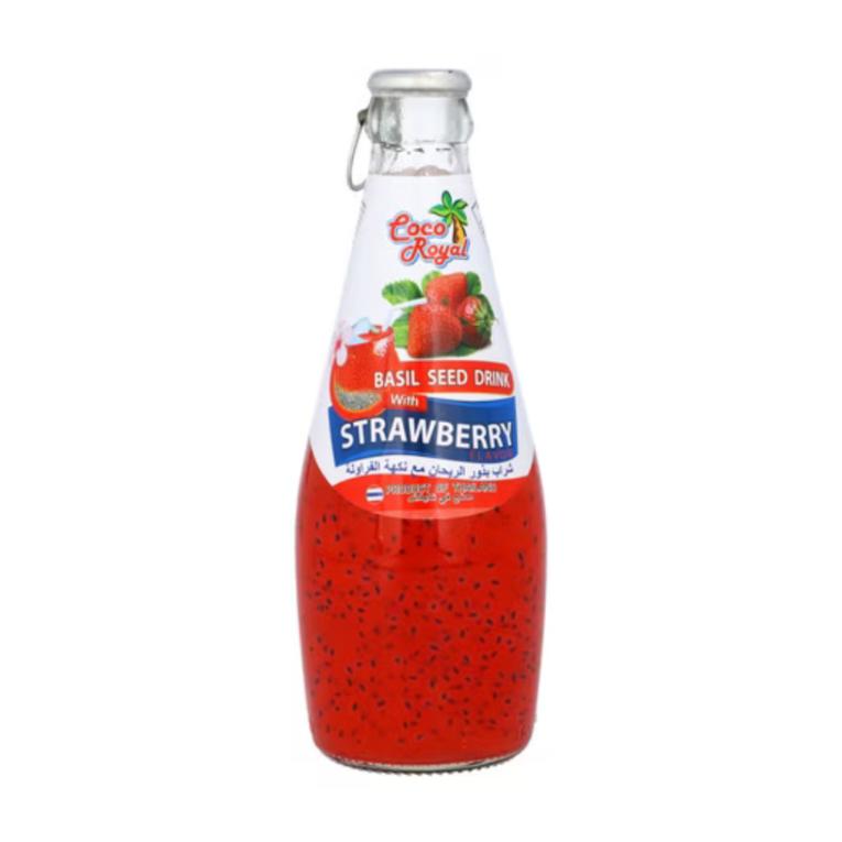 Coco Royal Basil Seed Drink With Strawberry 290 ml - Image 1