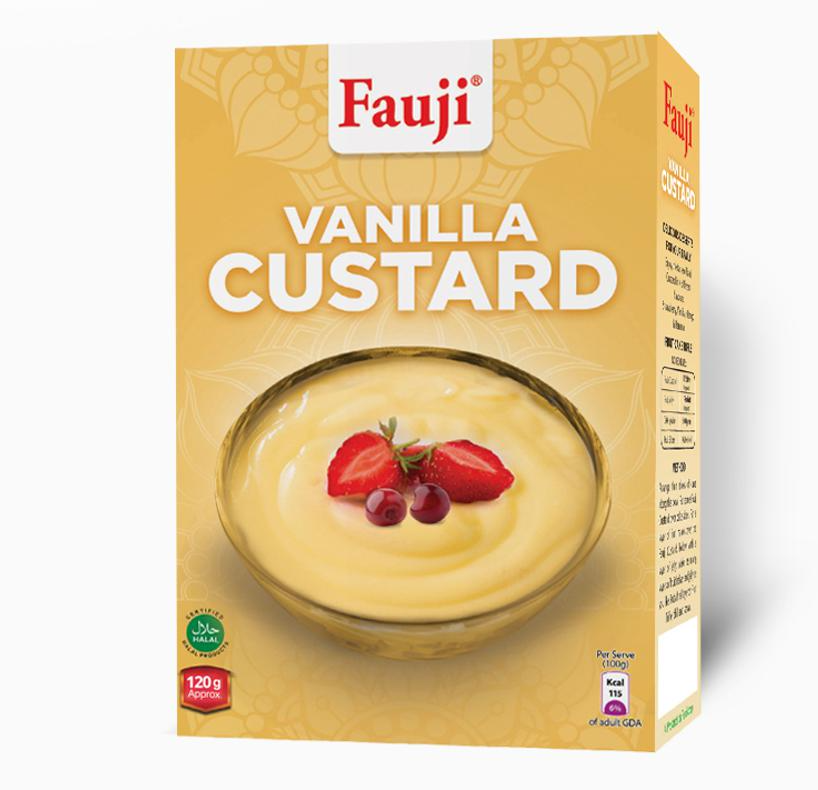 e36bbc20c7bec021a7161b3a5e4d8e2f Fauji Custard Powder Vanilla 120 g - Image 1