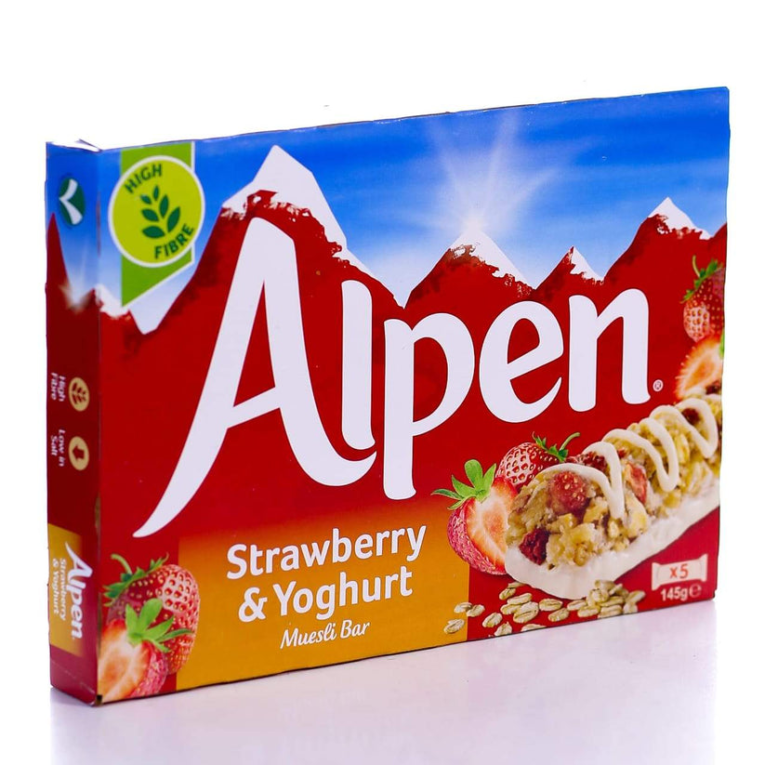 Alpen Muesli Strawberry & Yoghurt Bar 145 g - Image 1
