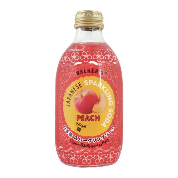 Walker's Japanese Sparkling Soda, Peach, 290 ml