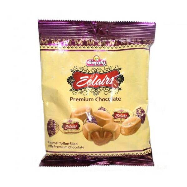 Giggly Eclairs Choc Toffee Pch 50 Pcs