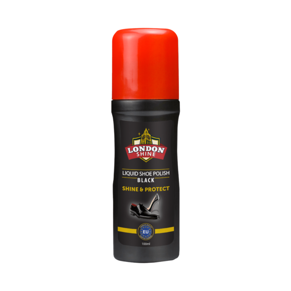 London Shine Liquid Shoe Polish Black 75 ml