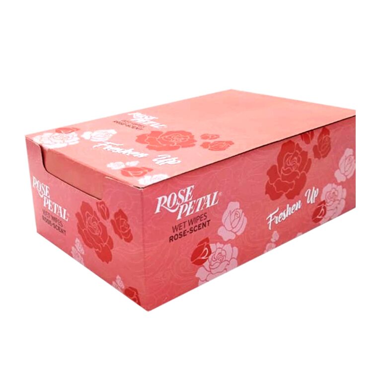 Rose Petal Wet Wipes Rose Scent 12 Packs - Image 1
