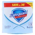 Safeguard Pure White Antibacterial Soap Jumbo Size 3 x 175 g
