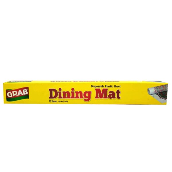 Grab Dinning Mat Disposable Plastic Sheet 35 x 40 inch 15 Units