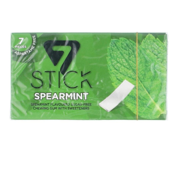 7 Stick Sugar Free Strip Spearmint Chewing Gum 7 Units