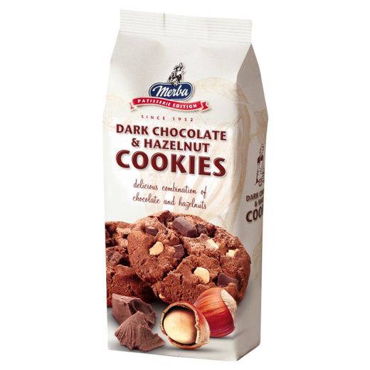 62c162950bf73ea63514261b Merba Cookies Dark Chocolate & Hazelnut 200 g - Image 1
