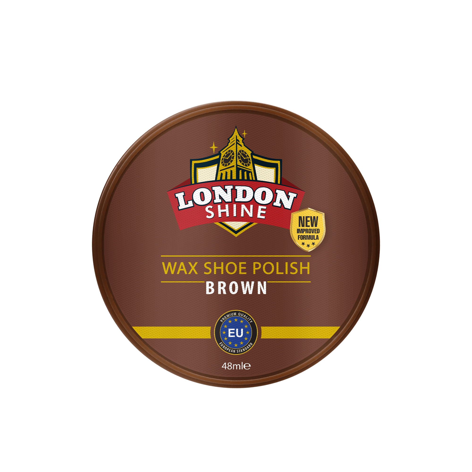 7-9 London Shine Wax Shoe Polish Brown 48 ml - Image 1