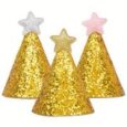 Birthday Cap Golden Star 12 pcs
