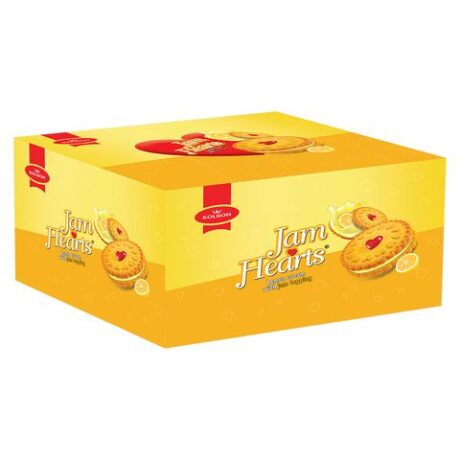 Kolsons Jam Hearts Lemon Cream With Jam Topping 12 pcs