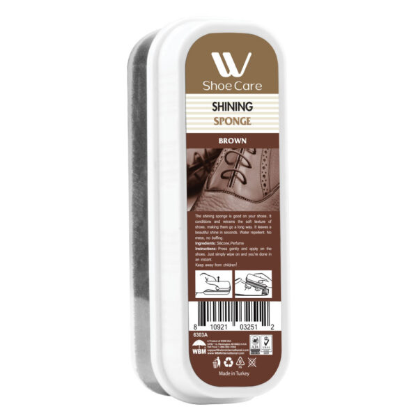 WBM Shoe Care Shining Sponge Brown 20 g