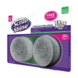 Scrub Shine Stainless Steel Spiral Bachat Pack 2 In1
